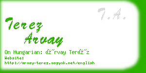 terez arvay business card